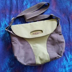 Keen Messenger Bag Magnetic Closure, Green Gray